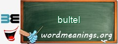 WordMeaning blackboard for bultel
